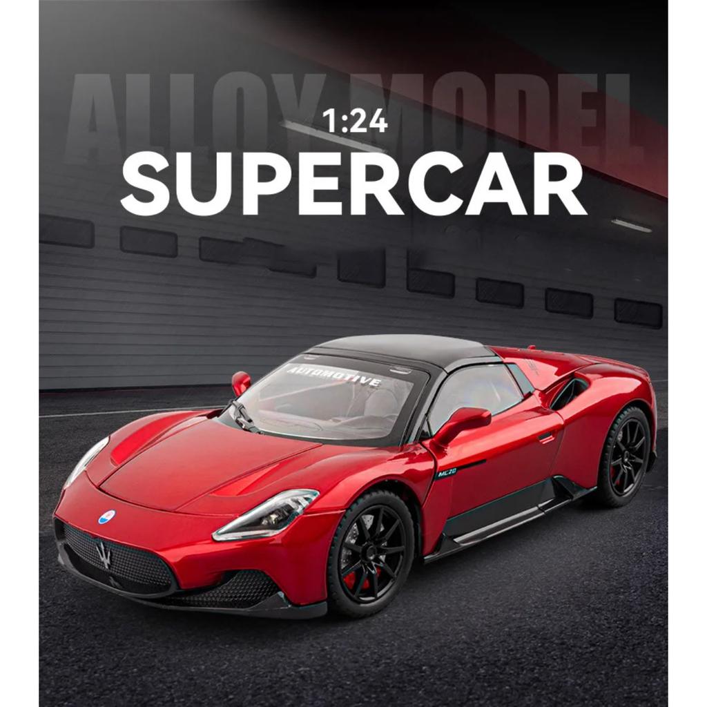 1/24 Maserati MC20 AMG Суперкар Сплав Литой Игрушечная Модель Автомобиля Звук и Свет Детская Игрушка Коллекционные Предметы Подарок на День Рождения