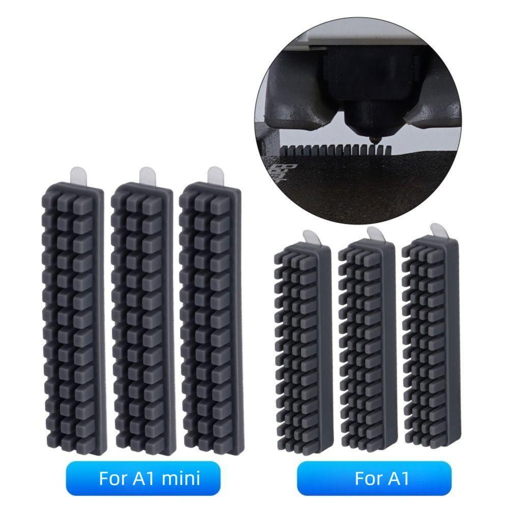 Mounted Design Silicone Brush Scrubber Function Nozzle Wiper Hotbed Mounted Brush 3D Printing