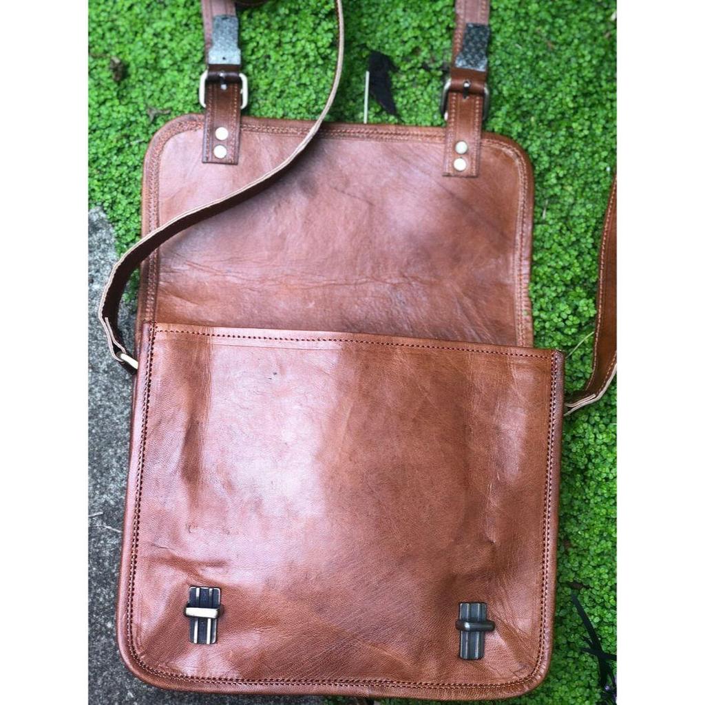 Сумка-мессенджер в деревенском стиле, стильная кожаная мужская сумка размером с iPad, стильная кожаная сумочка длиной 11 дюймов, женская кожаная сумка через плечо, чехол для iPad, соответствующий принципам справедливой торговли.