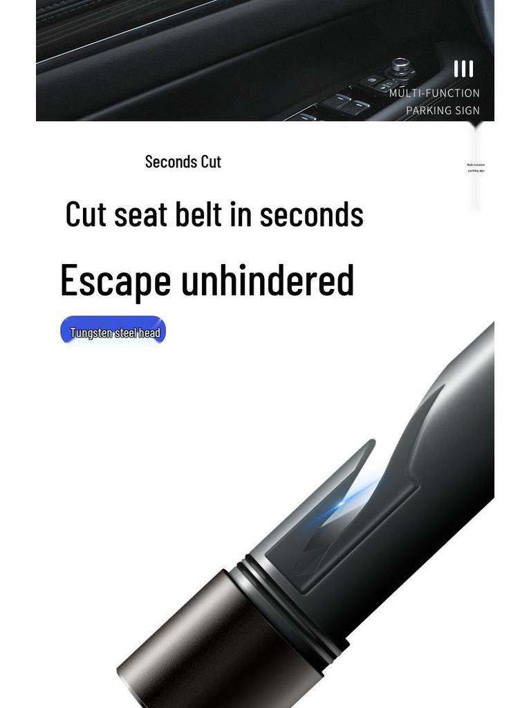 Многофункциональный автомобильный аварийный молоток и стеклобой с табличкой для номера парковки