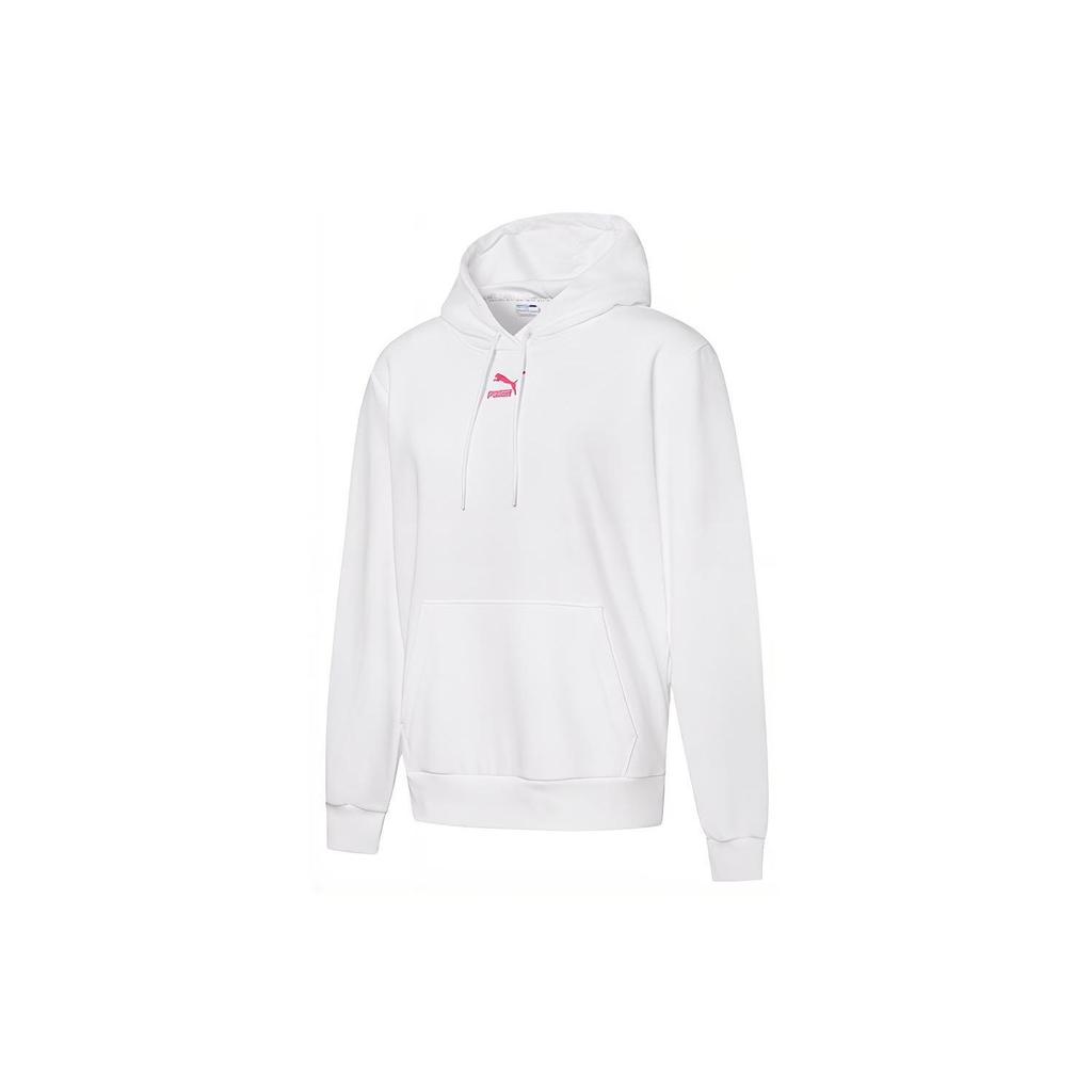 Puma Logo Print Sport Hoodie With Drawstring Женские топы Белый 534417-02