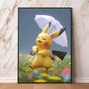 Pikachu Canvas Prints Cute Anime Poster Decor Paintings Modern Living Room Cartoon Character Picture Wall Decor Gifts