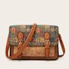 Large Capacity Single Shoulder Crossbody Bag Printed Bag Women's Retro Ethnic Style Messenger Bag