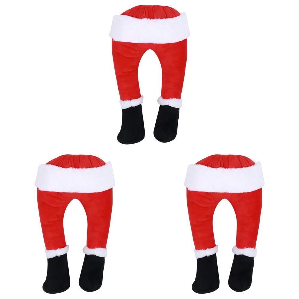 Christmas Elf Leg Decoration Xmas Tree Decoration Props Santa Claus Green Artificial Leg Children's Gift Christmas Home Decor
