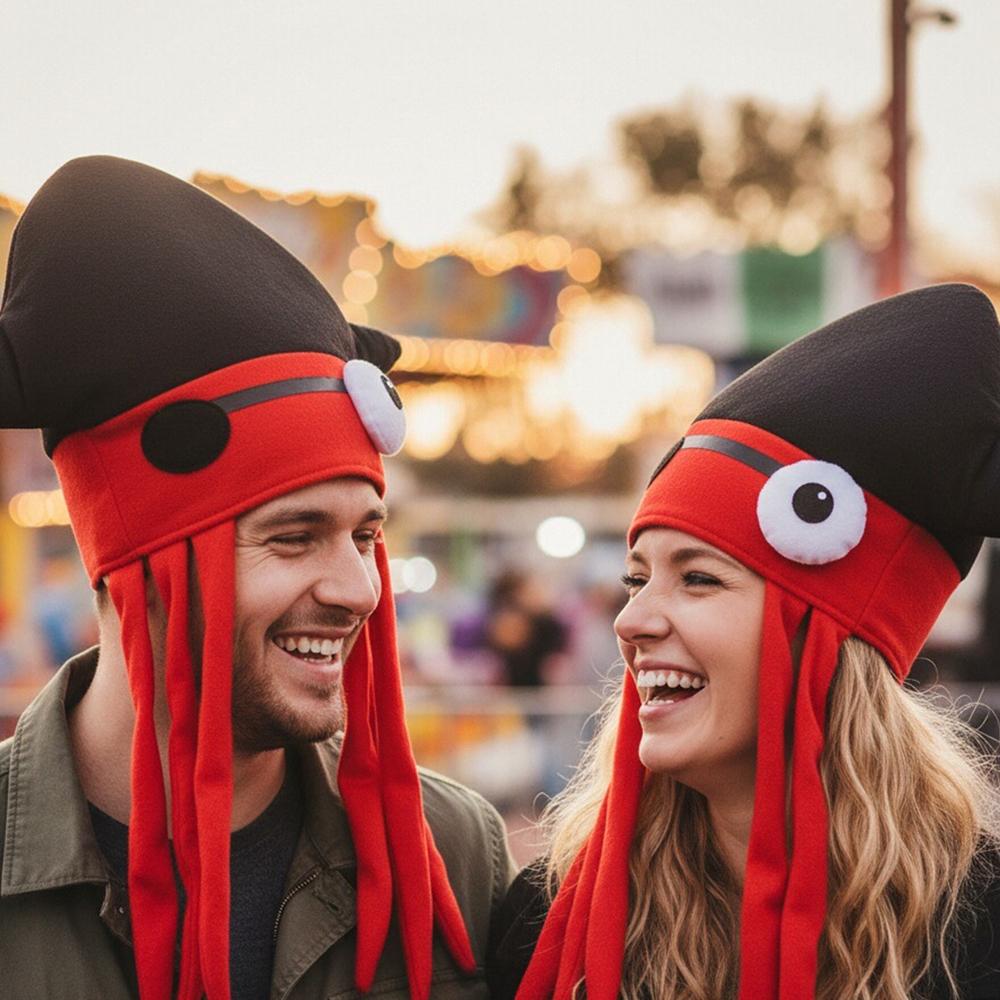 Pirate Hats Octopus Cap Funny And Creative Black And Red Hats Carnival Birthday Party Gifts Christmas Halloween Headwear