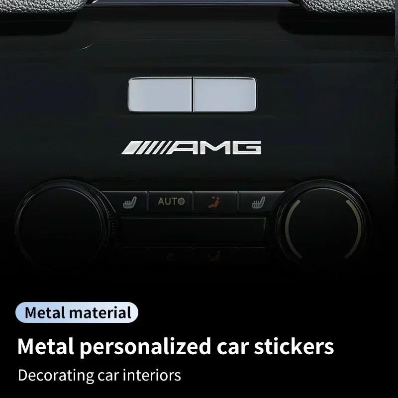 WHJ6 3D Metal Car Emblem Letter Decorative Stickers Badge Decal For Mercedes Benz AMG W204 W205 W203 W211 W201 W210 GLE GLC GLS CLA