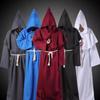Monk Robe Medieval Friar Monk Priest Hooded Robe Cloak Halloween Tunic Hooded Uniform Monk Costume Cosplay Costume