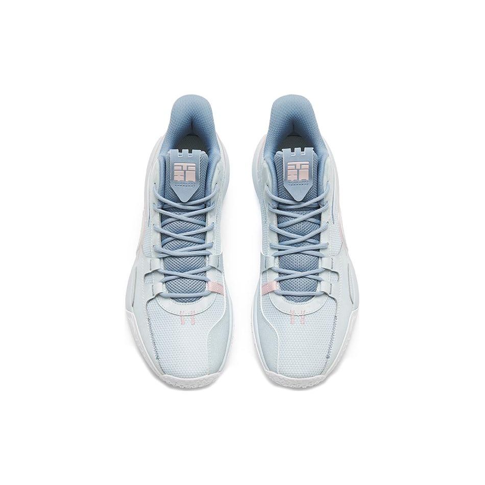 Anta Anti-Slip Durable Rebound Low-Top Basketball Shoes Men Sneakers Blue Pink 112241602-3