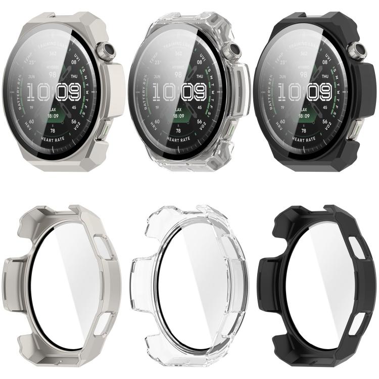 Tempered Glass Film Integrated PC Watch Protective Case for Amazfit Balance 3, Shockproof Full Coverage Watch Cover
