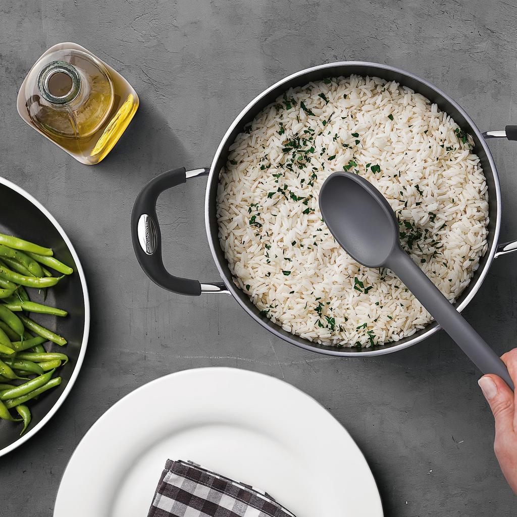 Tramontina Molde Serving Made in Product TRAMONTINA Spoon, 28cm, Gray, Silicone, Spatula, Ladle, Heat-Resistant, Dishwasher-Safe, Brazil, Code