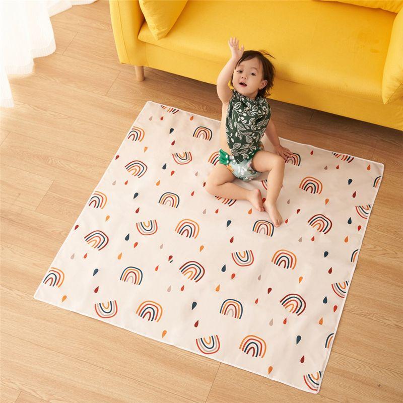 ABBY-Waterproof Anti-Slip Floor Splash Mat Portable Children's Play Mat Stain-Resistant And Waterproof Chair Mats A