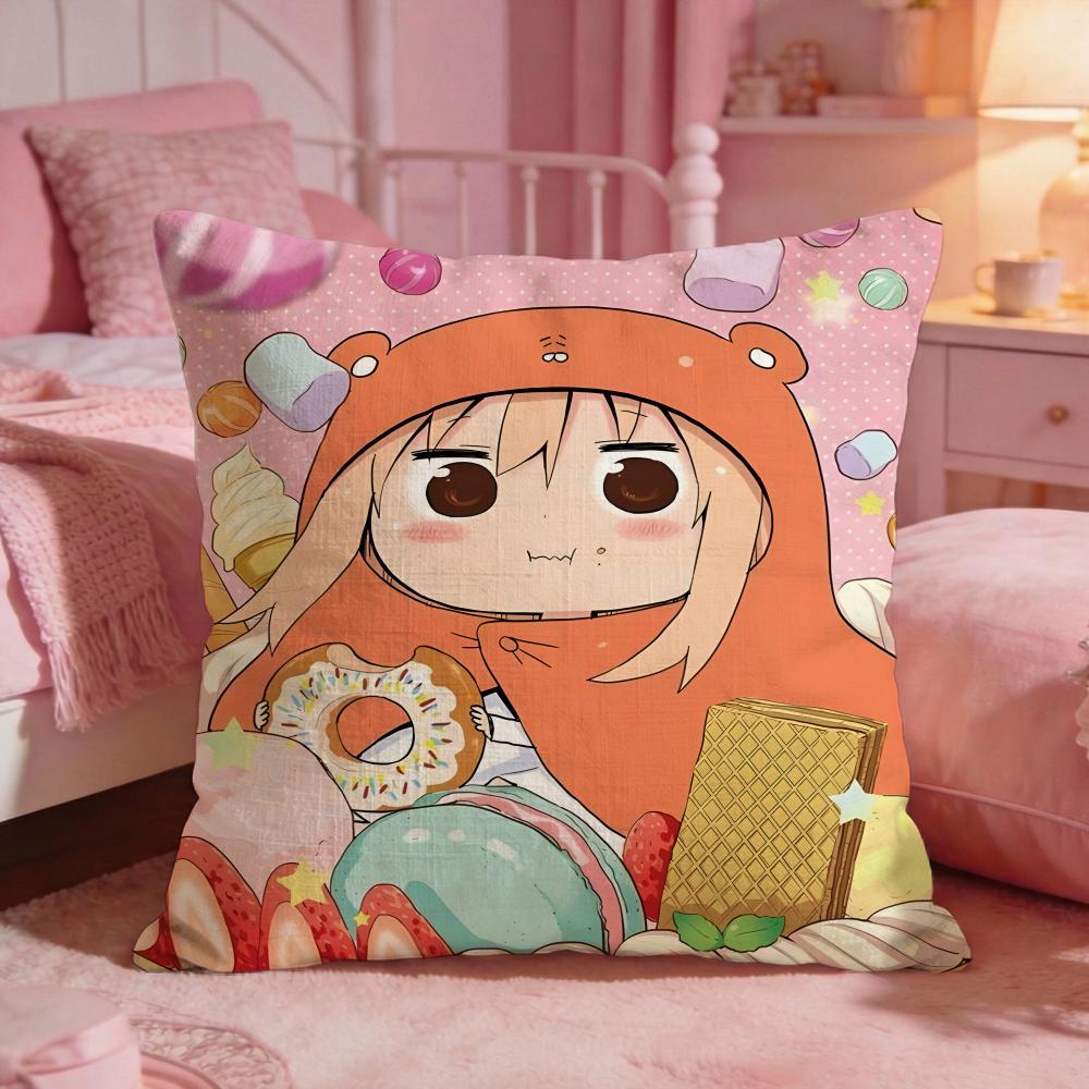 HHimouto UmaruchanS Cushion Cover Premium Comfort Reversible Pillow Cove Two In One Design For Any Room Car Interior