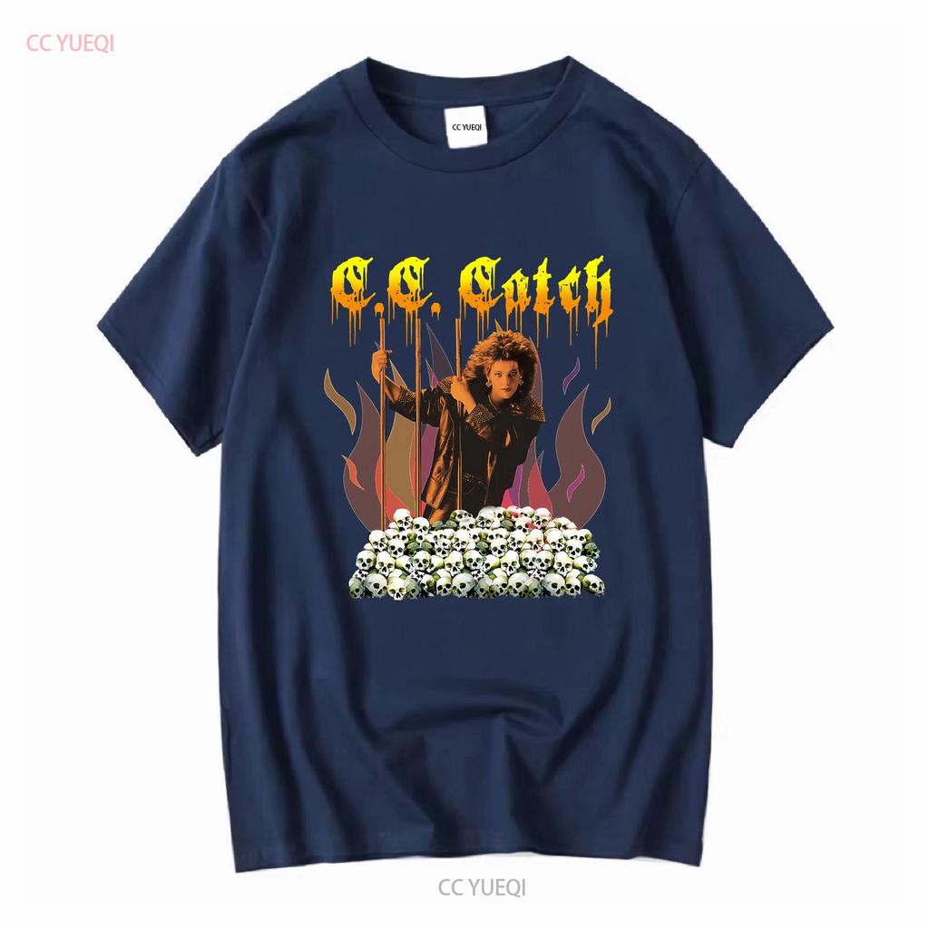 Новая черная футболка Cc Catch Premium Retro Music American, размер S-5XL, с длинным или коротким рукавом, винтажная, стираная, унисекс, дышащая