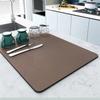 Solid Color Kitchen Coffee Bar Absorbent Non-slip Tableware Placemats Drain Mat Heat Resistant Counter Moisture-proof Table Drying Mat