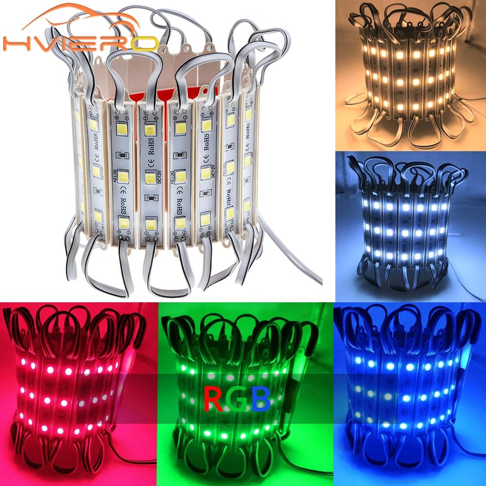 20X 5050 SMD 3LED модулей водонепроницаемые IP65 DC 12V свет белый зеленый красный синий теплый белый светодиодные фонари для объемных букв