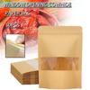 50pcs Kraft Paper Stand Up Pouches Bag with Zip Zipper Lock Resealable Seal