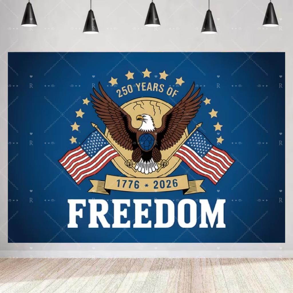 American Independence Day Theme Festival Party Decorations 250th Anniversary Celebration Cup Plate Tableware Background Supplies