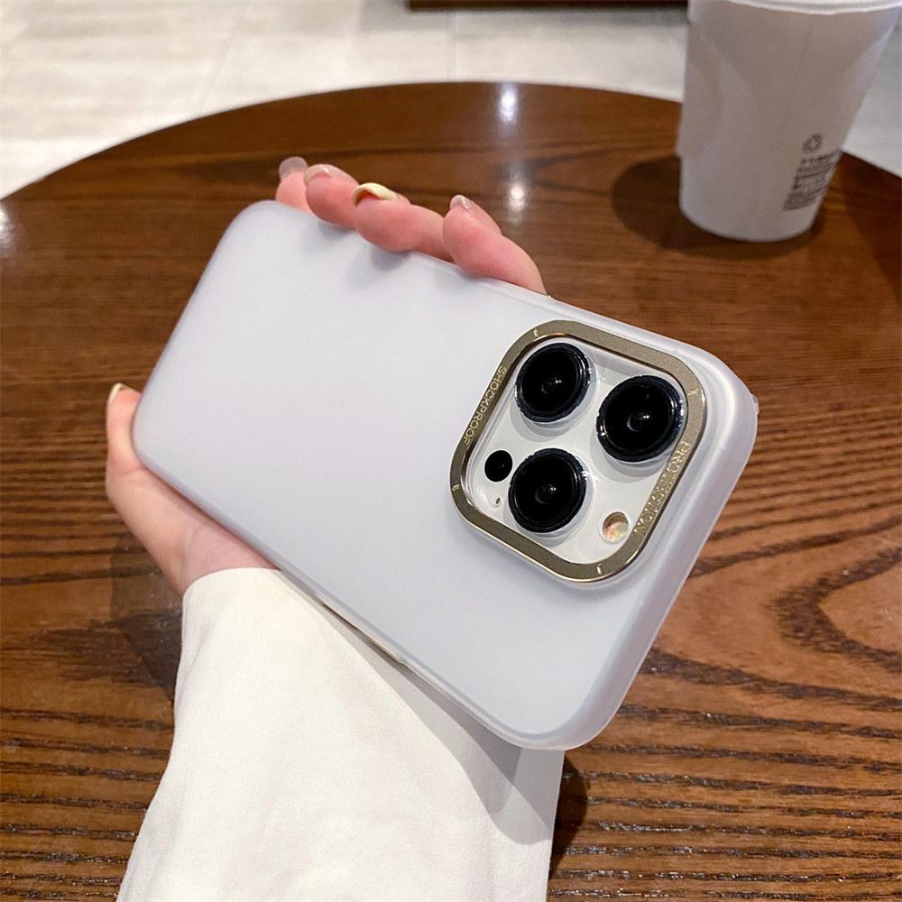 Роскошный металлический защитный чехол для телефона для Iphone 14pro Max 13 12 11 Pro Max 14 Plus, противоударный матовый прозрачный ультратонкий чехол