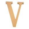 Decorative Letter - MDF - V - Height 220 Mm - Brown Color - To Hang