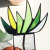 Suncatcher Cactus Decor Stained Glass Sun Catcher Succulent Plant Agave Cacti Desk Countertops Windowsill Shelf Christmas Decor Plant Lovers