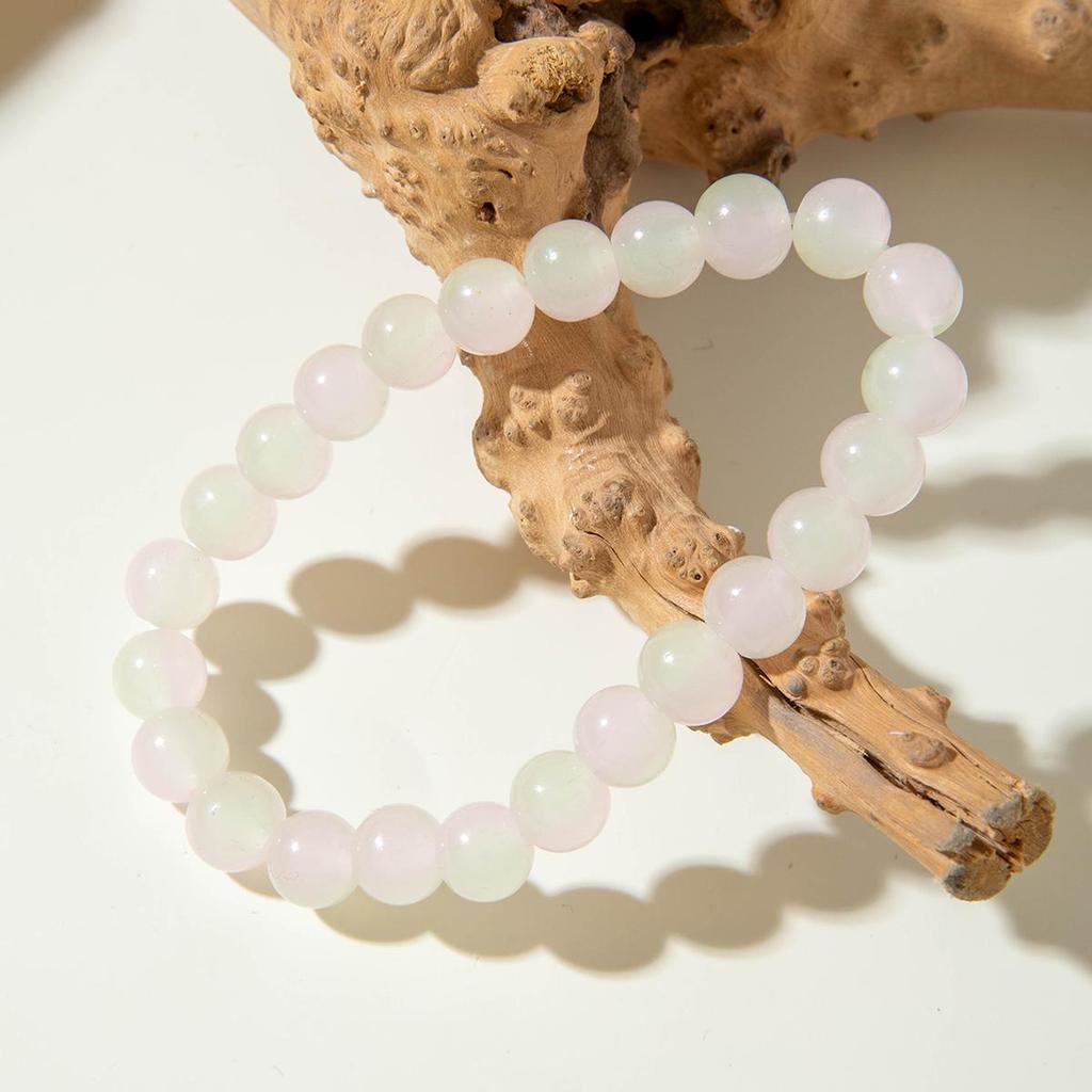 Cross Border Fashion Versatile Color Blended Glass Bead Bracelet for Women's Summer Coolness Jewelry Bead Bracelet Set