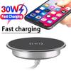 Built In Desktop Wireless Charger Desktop Furniture Embedded 30W Fast Wireless Charger Charging For iPhone Samsung Xiaomi