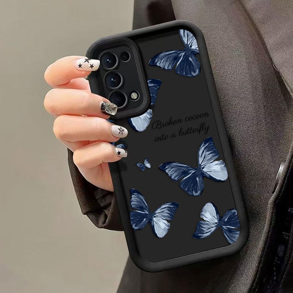 Pretty Purple Butterfly Phone Case For VIVO Y400 Y03 Y17S Y19S Y20 Y21 Y22S Y28 Y35 Y36 Y38 Y39 Y50 Y51 Y72 Y75 Y93 Y100 Cover