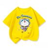 Summer Children Crew Neck T Shirt Fashion Cartoon Print Cute Street Style Tops Doraemon Boys Girls Outfit 314Y