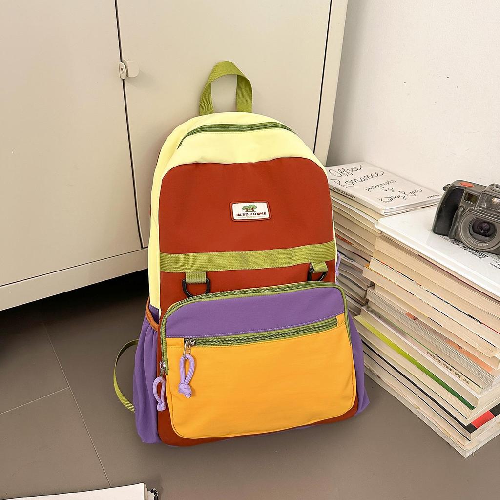 Модный детский рюкзак в стиле колор-блок - Милый и прочный для младших школьников и школьниц