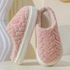 New Winter Home Cotton Slippers Women's and Men Warm Toe Wrap Plush Slippers Couple's Indoor Non-slip Thick Sole House Slides