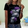 Модная женская футболка с цифровым принтом, забавная повседневная футболка с круглым вырезом и короткими рукавами, летняя женская футболка
