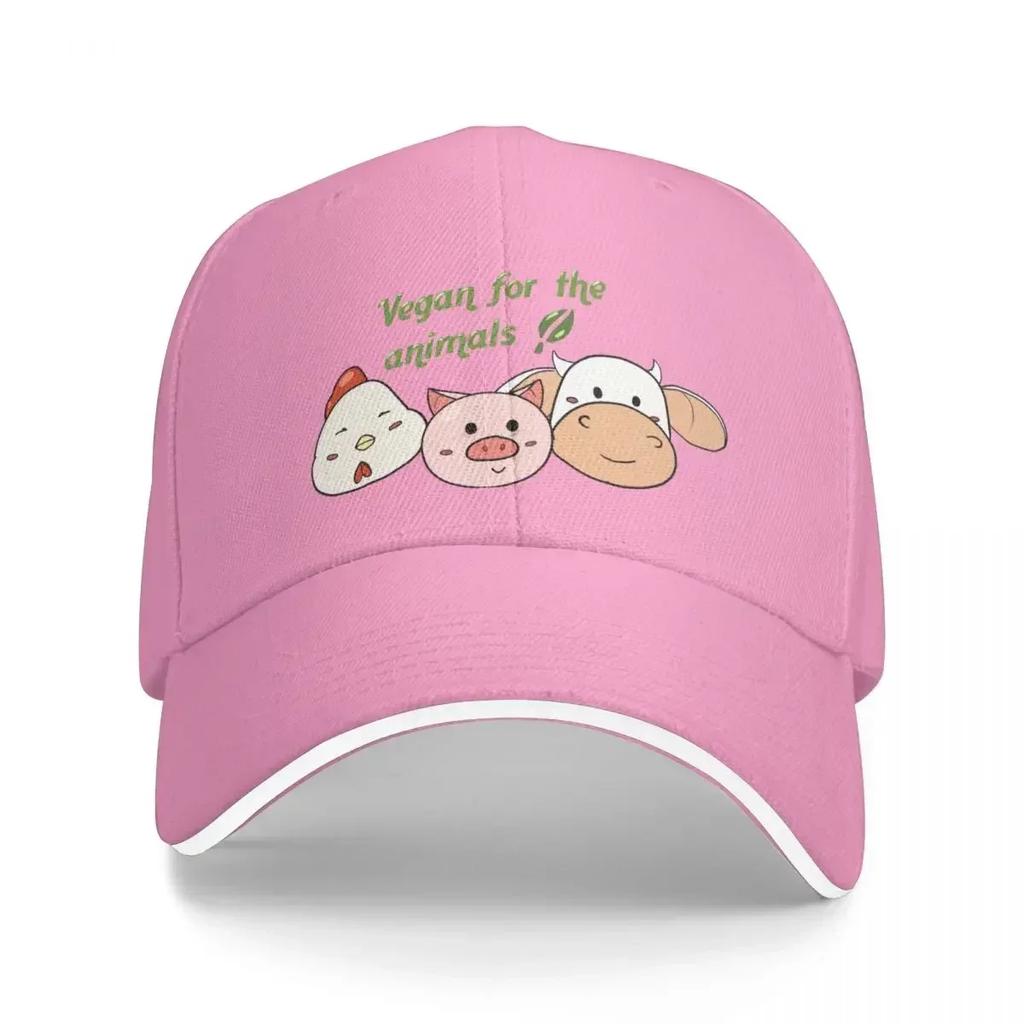 Vegan for the animals Baseball Cap Trucker Hat Luxury Cap Big Size Hat For WoWoUnisex WoUnisexs