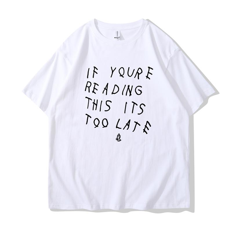 Drake Если ты это читаешь, уже слишком поздно. Винтажная футболка. Хлопковая футболка в стиле хип-хоп. Новая футболка. Женские топы.