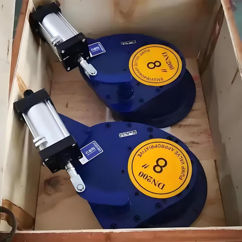 Пневматический керамический износостойкий двухзадвижный поворотный клапан для конвейерных систем