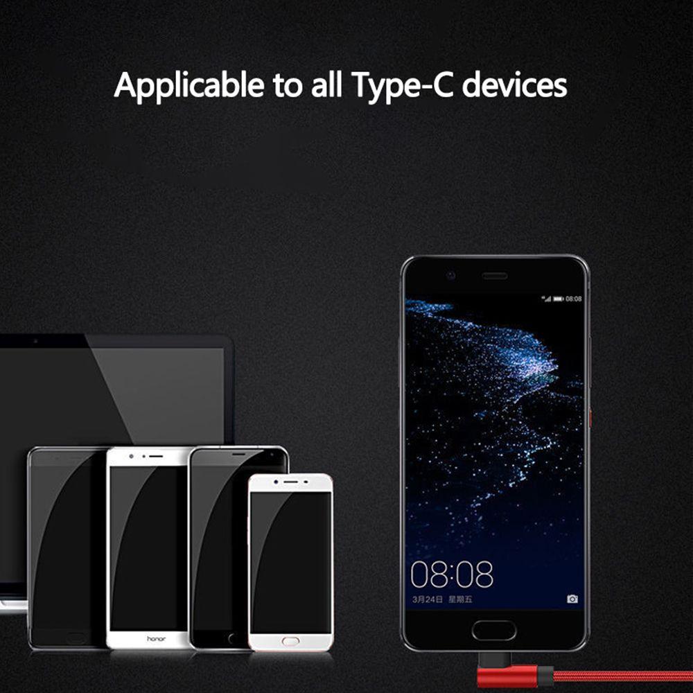 90-градусный кабель передачи данных 6A прямоугольный кабель для быстрой зарядки USB A на USB Type C PD 66W