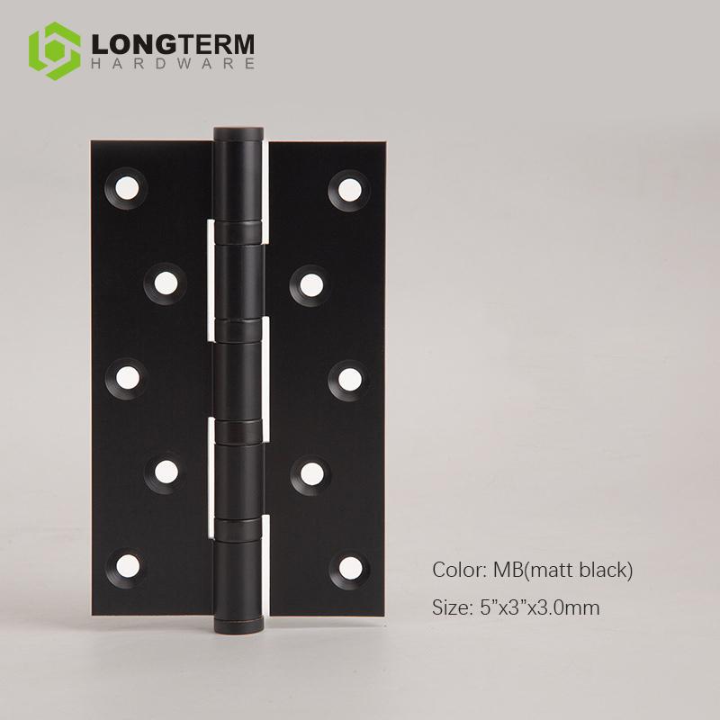 5 Inch Solid Brass Ball Bearing Door Hinges, Silent Wooden Hinge, Gold/Antique Brass/Bronze/Black Finish