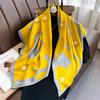 Brand Twill Silk Scarf Women Luxury Shawl Wrap 90cm Square Headband Print Neck Tie Female Hijab Satin Echarpe  Bandana