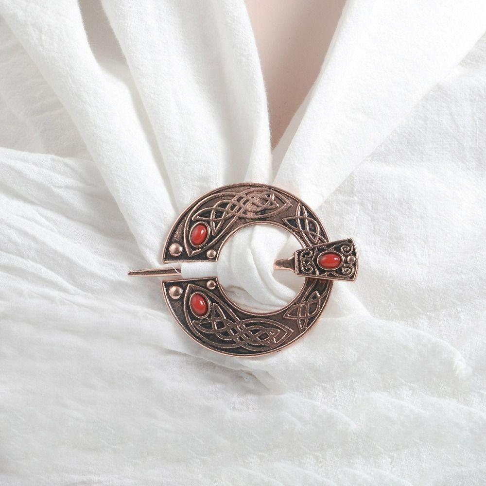 Серебряная/Золотая Викингская Брошь Модная Бижутерия Булавка для Шарфа Винтажная Булавка для Плаща Мужская/Женская