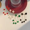 New Fashion High-Level Sense Of Chain Four-Leaf Clover Earrings Flowers Delicate Long Classic Earrings Sweet Women's Earrings