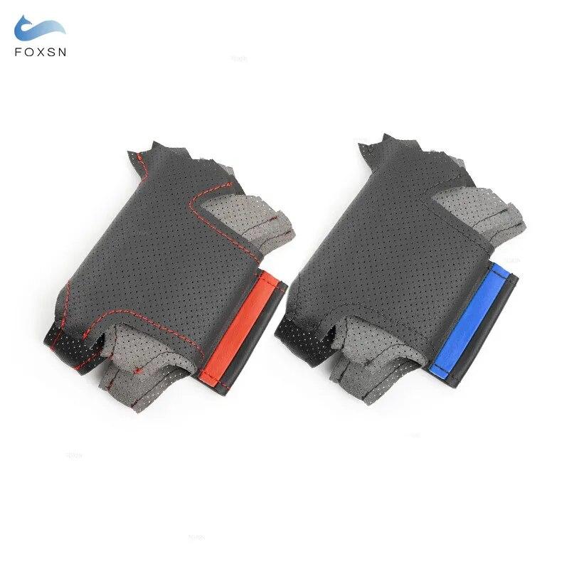Для Peugeot 208 Peugeot 2008 2014 2015 2016 2017 2018 ручная оплетка автомобильный чехол на руль защита перфорированная кожаная отделка