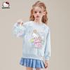 Hello Kitty Girls' Spring and Autumn Sweatshirt 2025 New Casual Cartoon Children's Top for Older Girls Spring Wear