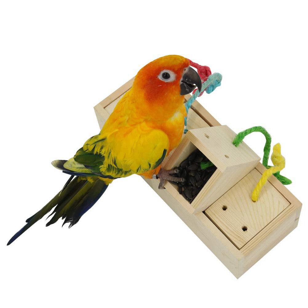 Premium Parrot Activity Center for Small Birds - Bite Resistant Educational Feeding Playground with Bright Colors for Cockatiels