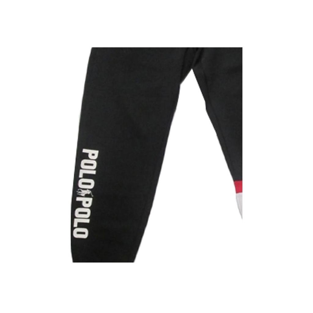 Polo Ralph Lauren Letter Print Mid Rise Drawstring Knit Sweatpants Women Sweatpants Black 211888338-002