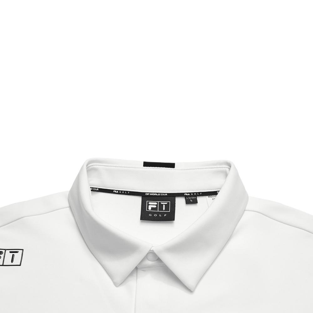 Fila Серия Гольф Прямой крой Минималистичный Удобный Повседневный Спортивный Трикотажный Лонгслив Поло с Логотипом-Буквой Мужские топы A11M545209FWT