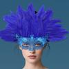 Fashion Carnival Headpiece Personality Halloween Mask Feather Masquerade Mask  Stage Performance