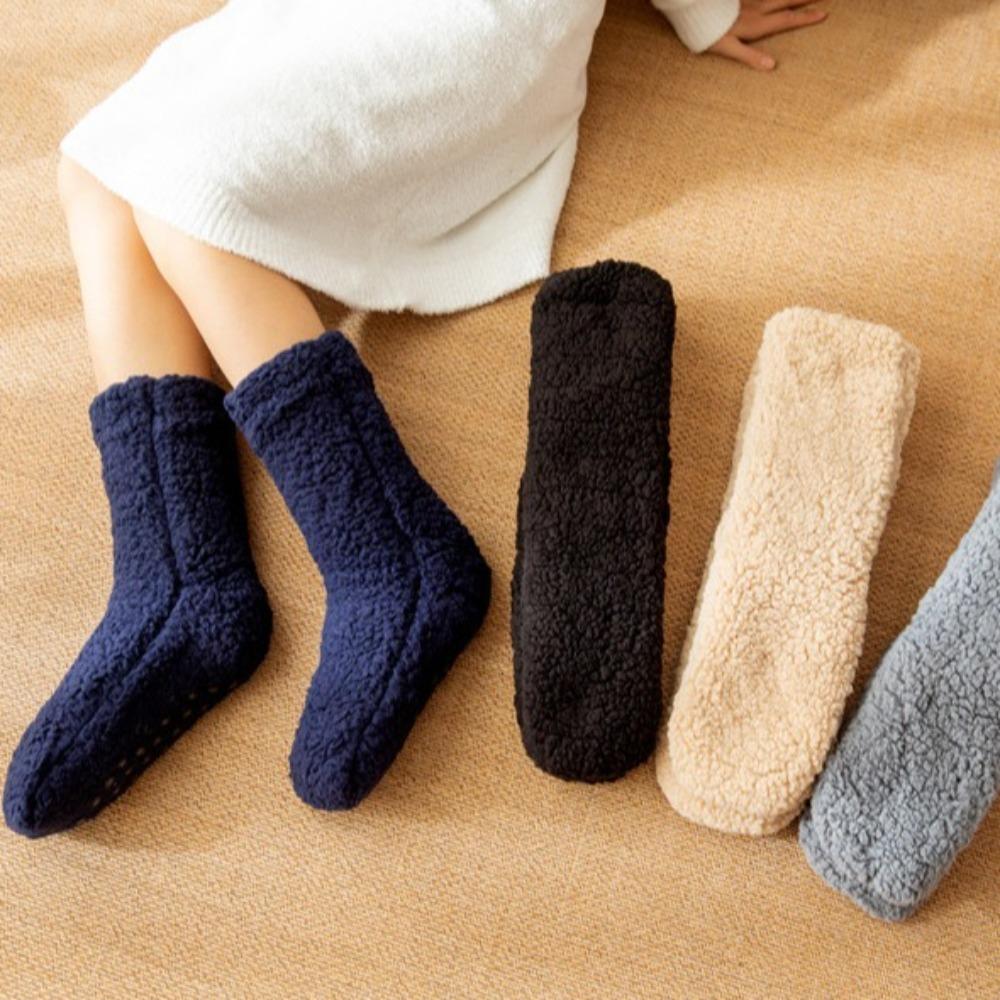 Fluffy Thick Thermal Socks Plush Fleece Sock Women Kawaii Thickened Floor Socks  Gifts