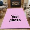 Custom Photo Carpet Large Carpet Personalized Rug Soft Flannel Custom Rug For Home Decor Sofa Carpet Birthday Gifts Home Decor