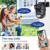 Новая IP-камера EU 12MP 6K WiFi с тремя объективами и двойным экраном, уличная PTZ-камера, 8-кратный зум, защита домашней безопасности, беспроводное Wi-Fi видеонаблюдение