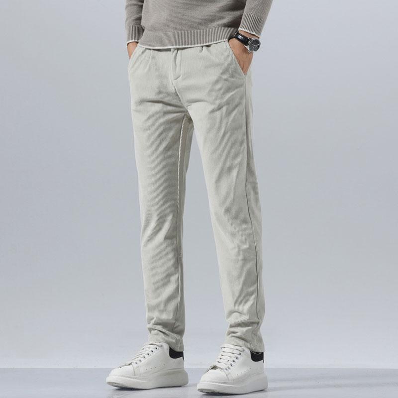 New Suit Pants Men's Brushed Trendy All-Matching Pants Men's Slim Straight Business Casual Men's Trousers