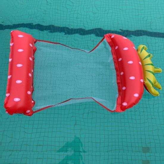 Water Hammock with Ergonomic Headrest Fruit-Shaped Inflatable Lounger Bed Swimming Pool Float Water